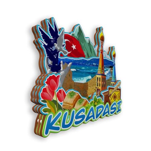 Imán de refrigerador Kusadasi Turquía decoración de hogar miniatura 2