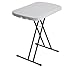 LIFETIME 80251 Adjustable Folding Laptop Table TV Tray, 26 Inch, White Granite