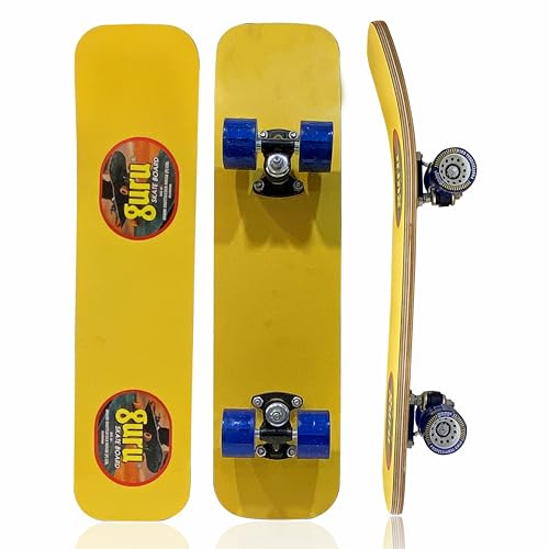 Image of GURU Skateboard, Wooden Non-Slip Skateboard for Kids, Adult, Casterboard /Skate Board /Hoverboard /Longboard for Beginners, Learners, Training Purpose for All Age Group