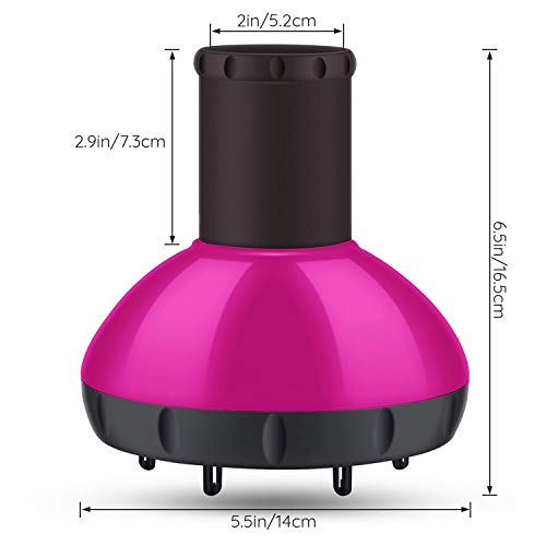 Image of Segbeauty Hair Diffuser Adjustable Air Flow, Professional Deep Bowl Diffuser Attachment for Wavy Natural Thick Curly, Salon Frizz-free Fast Blow Dry Diffuser Attachment with 1.57-1.97in Nozzle (Red)
