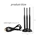 WiFi Gain Antenna SMA Male Interface with Magnetic Base, 2.4GHz/5GHz Dual Band 3 Group 6DB LTE Antenna for WiFi Wireless Router Mobile Hotspot Signal Enhancement Amplifier
