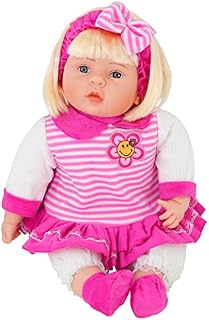 Bibi Doll - Realistic Lifelike Soft Bodied Chubby Baby Doll Girls Boys Toy With Sounds, Large Size, 24 Inches