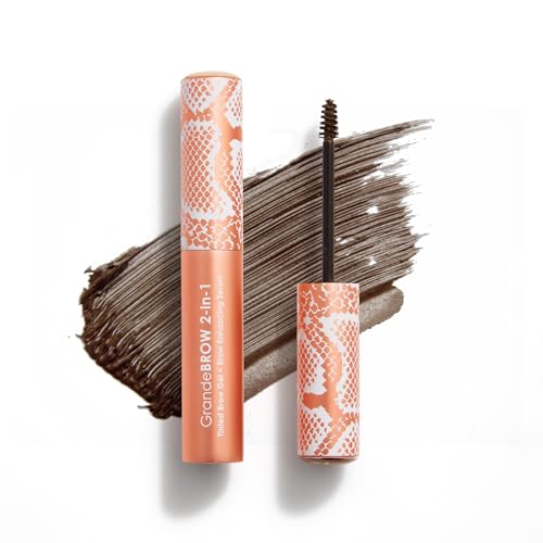 GrandeBROW 2-in-1 Tinted Brow Gel + Serum, Travel Size (0.07 fl oz)