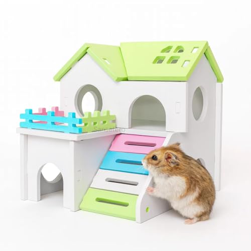 SANSEFERO Hamster Toy for Cage Swing for Small Pets Cage Toy Accessories (Hamster House)