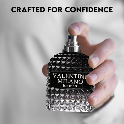 Image of AFLUXE 2PCS Valentine Milano /Invincible Grey Eau De Toilette for Men-Fresh,Romantic Scent Perfume for Men 3.4 Fl Oz Each Mens Cologne For All Skin Daily Used