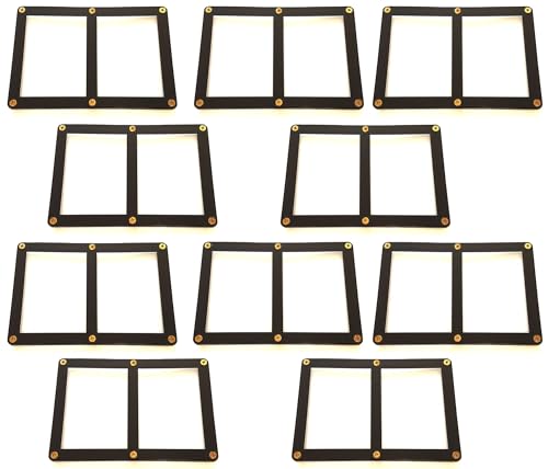 2-Card Black Frame Screw Down Display Case Docsmagic x10