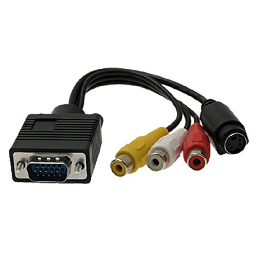 Ruilogod VGA TO TV Converter S Video 3 Interfaz AV AV OUT OUR OUT CABLE ADAPTER PARA PC Laptop