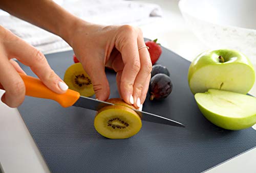 Image of Dexas Heavy Duty Grippmat Flexible Cutting Board Set of Four, 11.5 by 14 inches, Gray, Red, White and Green