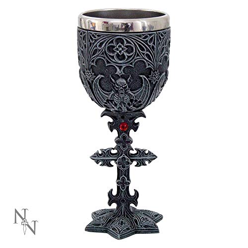 Nemesis Now Vampiros cáliz 18,8 cm negro, resina con inserto de