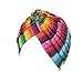 Women Indian Stretchy Turban Colorful Head Wrap Chemo Hat 1#