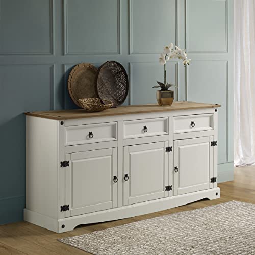 Wood Buffet Sideboard Corona Snow | Furniture Dash, White #TOP3