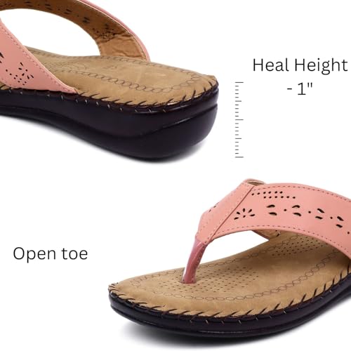 Image of TRASE Slippers for Women Stylish Flat | Comfortable Orthopedic Soft Chappals | Lightweight Ortho Footwear for Ladies