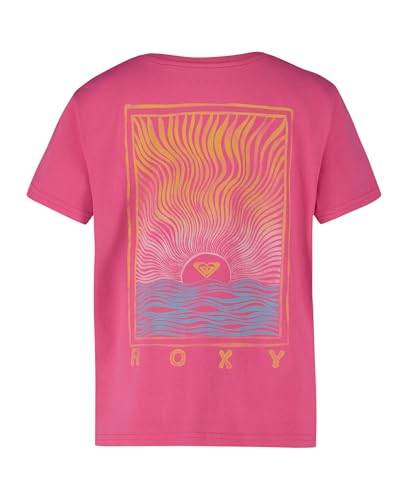 Image of Roxy Girls' Short Sleeve Boyfriend Fit Logo Tee, Crew Neck Graphic T-Shirt, Soft & Comfortable