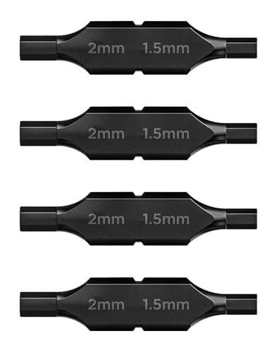 Galvanox Hex 2mm - 1.5mm Double Sided Screwdriver Replacement Bits for Leatherman Multi-tools (4 Pack)