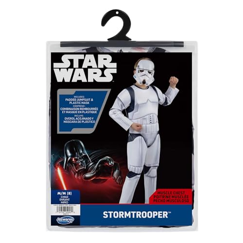 STAR WARS Boys Deluxe Stormtrooper Costume, Kids Halloween Costume, Child- Officially Licensed2