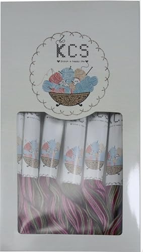 Image of KCS Big skeins of 25 Meters Size 25 Color Variegated Cross Stitch Stranded Threads,6 skeins,4504