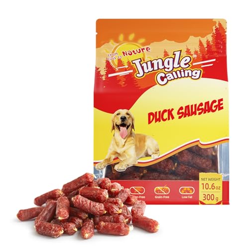 Image of Jungle Calling Soft Duck Sausage Treats for Small & Medium Dogs, 10.6 oz