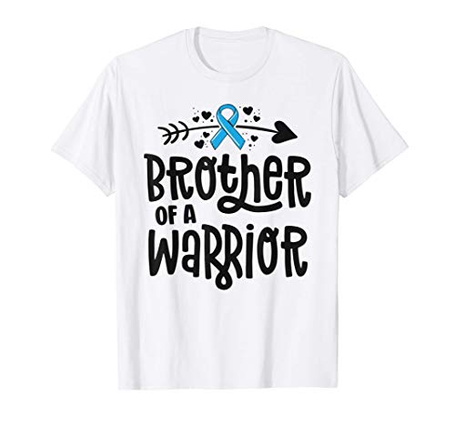 Brother Of A Warrior Prostate Cancer Blue Ribbon Awareness T-Shirt