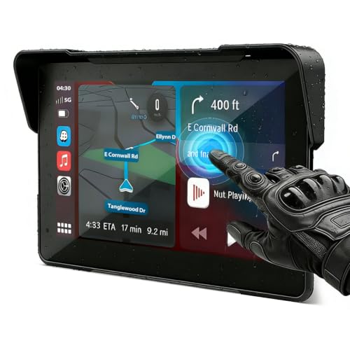Image of C7 Motorcycle Carplay, 7-inch HD Touchscreen | IP67 Waterproof, Dual Bluetooth, Smartphone Mirroring