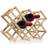 Porta Vinho de Madeira Suporte 8 Garrafas Retrátil para Mesa Rack Adega Armário Bar Cozinha