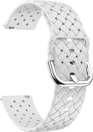SKG V7 Pro Smart Watch Band,Silicone Braided Weave Sport Soft Replacement Straps Compatible for SKG V7 Pro/ENOMIR ID208BT 1.7"/Aeac 1.7" ID208/ENGERWALL ID208BT/Konitee/DECWIN/FACOI ID208 Smart Watch - Image 4