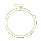 💎[KETTE DAMEN Größe] Die Breite der Einzelketten-Schlangenkette beträgt 3/5 mm und die Länge beträgt 14 Zoll/15 Zoll/16 Zoll + 2 Zoll Verlängerungskette. Durch das anpassbare Design können Sie problemlos das erreichen, was Sie möchten.Die Breite der Doppelschichtkette beträgt jeweils 1,5/3 mm und die Länge beträgt 14 Zoll/16 Zoll + 2 Zoll Verlängerungskette. Die glatt polierte Kette liegt flach am Hals und strahlt einen eleganten Glanz aus, ist stark und bequem.