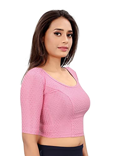 Bhochi Round Neck Cotton Spendex|Stretchable Blouse for Women|Readymade Blouse for Women|Blouses|Stretchable Blouse Readymade