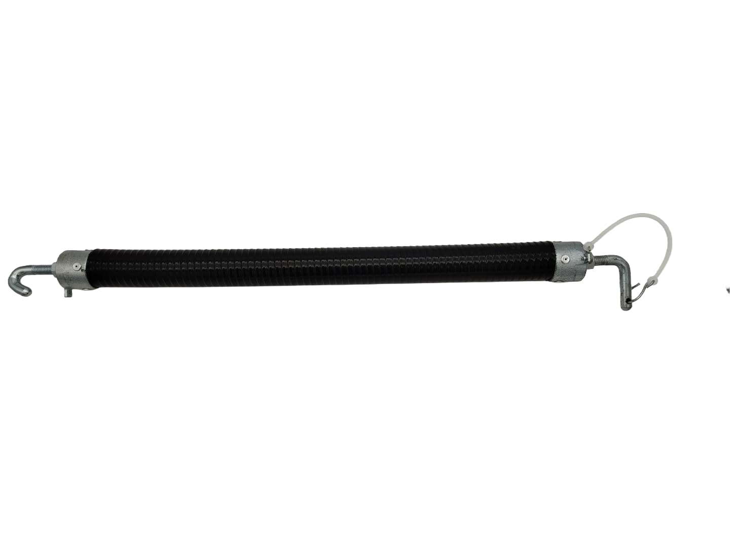 HGW Bruststange für Pferdeanhänger 78–84 cm verstellbar Ø14 mm – Endstück mit Zapfen & Sicherungskettchen + Endstück mit Haken – robuster PVC Bruststangenschlauch – 3,3 kg