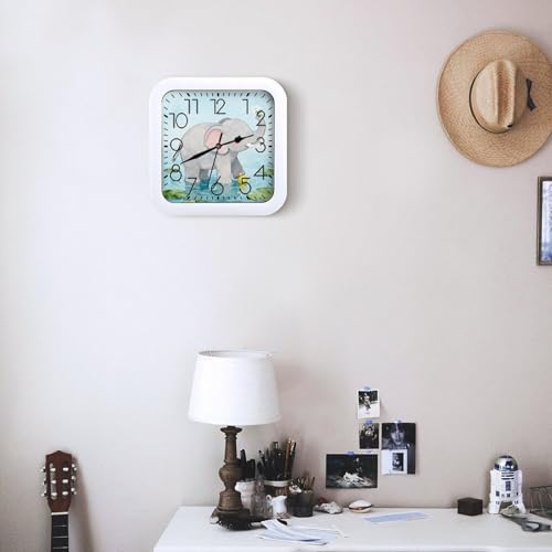 Horloge décorative salon et bureau, grand modèle carré de 25,4 cm pour une ambiance zen