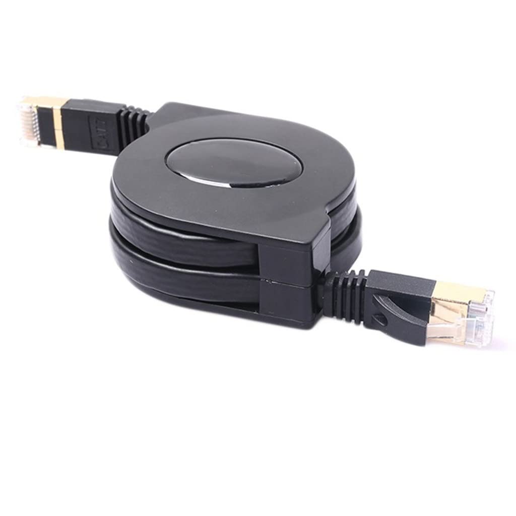 Retractable Flat Gold Plated Gigabit RJ45 Ethernet Cable Modem Router LAN Network