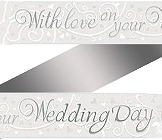 OAKTREE UK 624924 9ft Banner with Love On Your Wedding Day Metallic