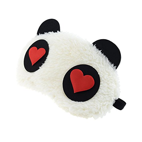 Image of Jenna WH Red Heart Panda Sleeping Eye Mask White (Pack of 2)