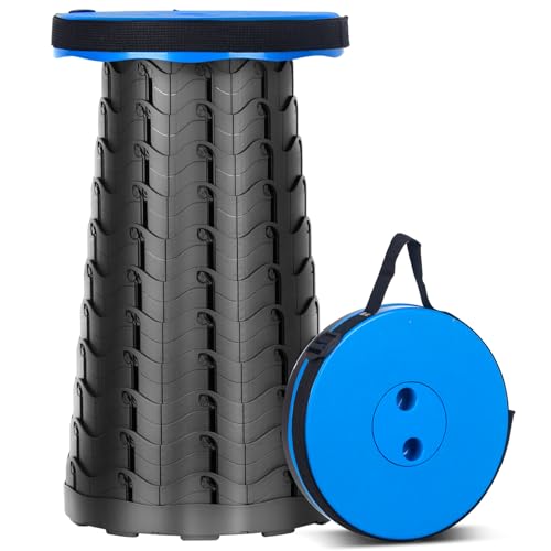 HIGSPE Sgabello Pieghevole Portatile, Sedia Portatile Regolabile in Altezza 6,5~45 cm, Sedie da...