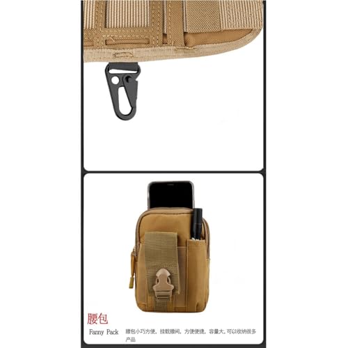 Tactical Belt with Pouches 5 in 1 Utility Metal Buckle 1.5 Inch Nylon Tactical Belt for Sports Outdoors Hunting3