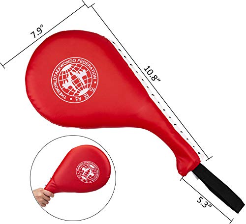 Nicunom 2 Pack Taekwondo Kick Pads, Durable Striking Pad Target Tkd Karate Martial Arts Strike Targets Kickboxing Training, Red #TOP1