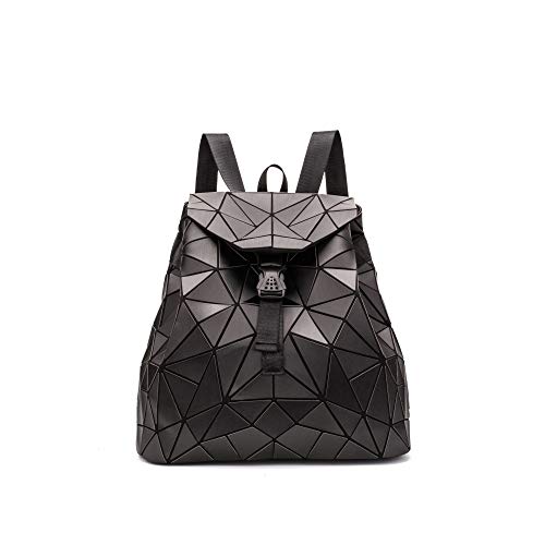 QXbecky Mochila bolso rombo cepillado mate gran triángulo caótico para mujer casual