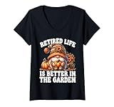 Photo Gallery donna retired life is better in the garden funny retirement gnome maglietta con collo a v Photo Gallery donna retired life is better in the garden funny retirement gnome maglietta con collo a v