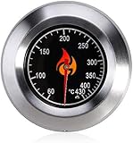 grill thermometer nachrüsten FÜR ALLE TEMPERATURBEREICHE: 0 - 430°C werden von dem Thermometer exakt angezeigt - EXTRA GROSSE TEMPERATURSKALA