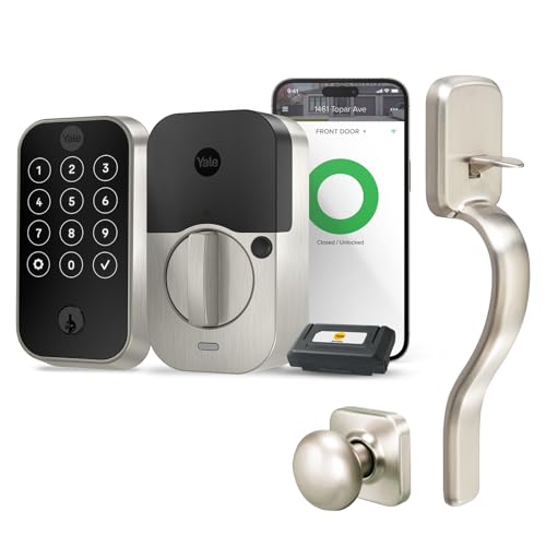Yale Assure Lock 2 Touchscreen with Wi-Fi and Ridgefield Handle in Satin Nickel