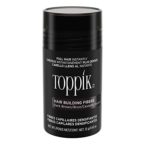 Toppik Hair Building Fibers, Dark Brown Hair Fibers, Hair Thickener for Thinning Hair, Hair Care to Create the Appearance of Thicker Hair, 0.42 OZ Bottle For Unisex Cover