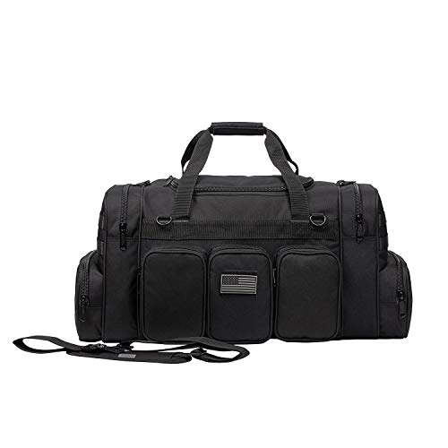 K-Cliffs 22 Inch Gun Range Tactical Duffel Bag with US Flag Patch Lockable