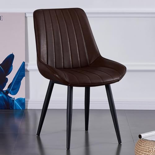 Chaise de salle à manger durable résistante usure avec dossier métal
