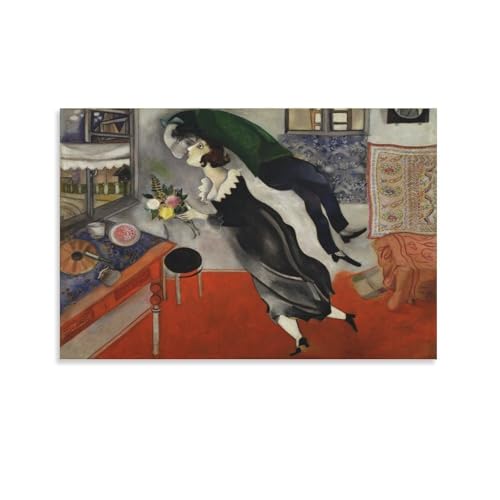 Marc Chagall poster L'Anniversaire impression sur toile art moderne 50x75cm