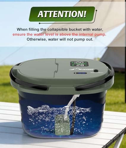 Ducha portátil WADEO para camping con cubeta de 20L y batería recargable de 13000mAh miniatura 5