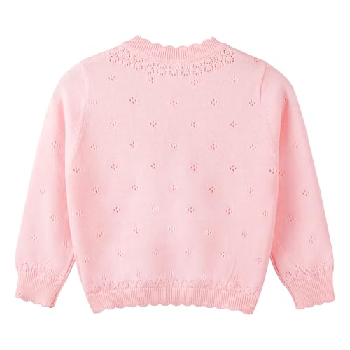 Image of Danny D Toddler Girls Open Front Shrug Cardigan Children Knit Long Sleeve Bolero with Button Closure for 2Years-7Years