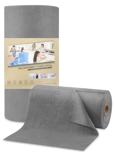 Mikrofasertücher, 50 Stück Pro Microfasertücher Rolle Abreißbare Putzlappen, Wiederverwendbar Fusselfrei Microfaser Putztuch für Küche, Bathroom, Auto (30x30cm-Dunkelgrau) Mikrofasertücher, 50 Stück Pro Microfasertücher Rolle Abreißbare Putzlappen, Wiederverwendbar Fusselfrei Microfaser Putztuch für Küche, Bathroom, Auto (30x30cm-Dunkelgrau)