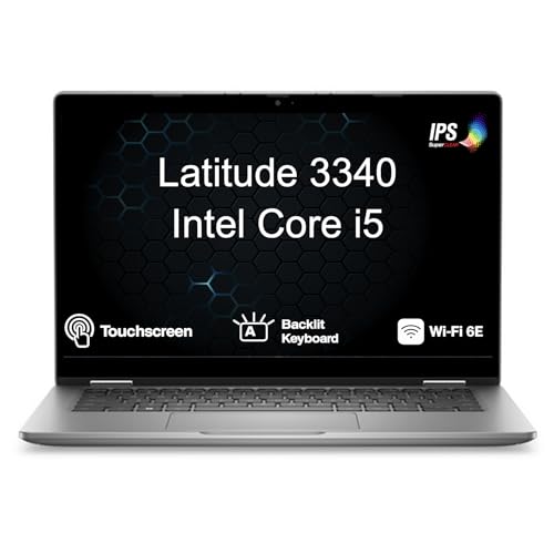 Dell Latitude 3340 Business 2-in-1 Laptop 13.3' Touchscreen IPS FHD Display (Intel i5-1335U, 16GB LPDDR5, 512GB PCIe SSD, Backlit KB, Webcam, Bluetooth 5.3, WiFi 6E, Win 11 Pro)
