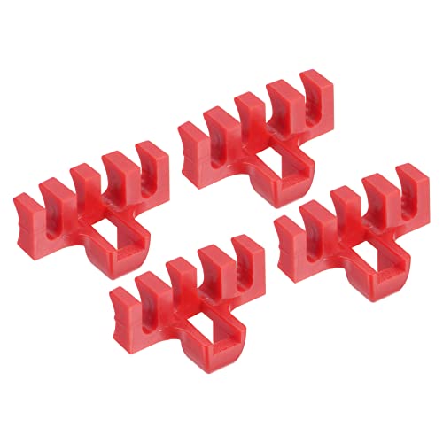 PATIKIL Badminton Stringing Racquet Load Spreader, 4 Pack Racket High Pounds Load Adapter Protector Stringing Machine Tool, Red