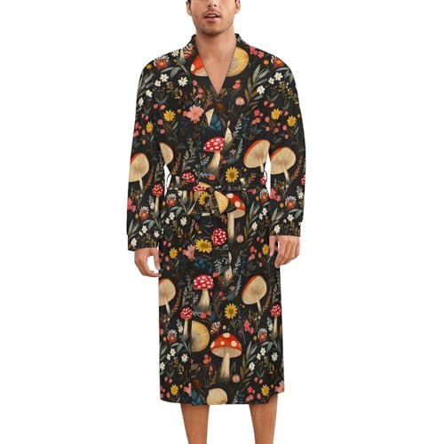 Peignoir en soie imprimé champignons pour des nuits cocooning