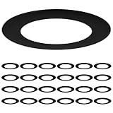 Amico 24 Pack Goof Rings for 6 Inch Recessed Lights, Can Light Trim Ring Cover, Outer Diameter 8.6-inch, Inner Diameter 6.2-inch, Durable Plastic Design, Black